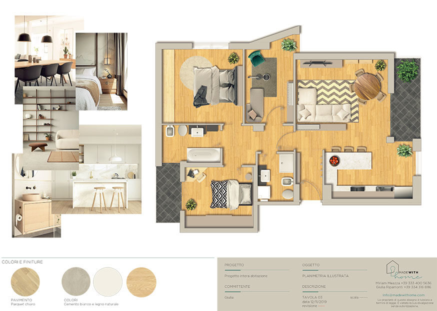 Moodboard planimetria_Il nuovo Appartamento di Giulia