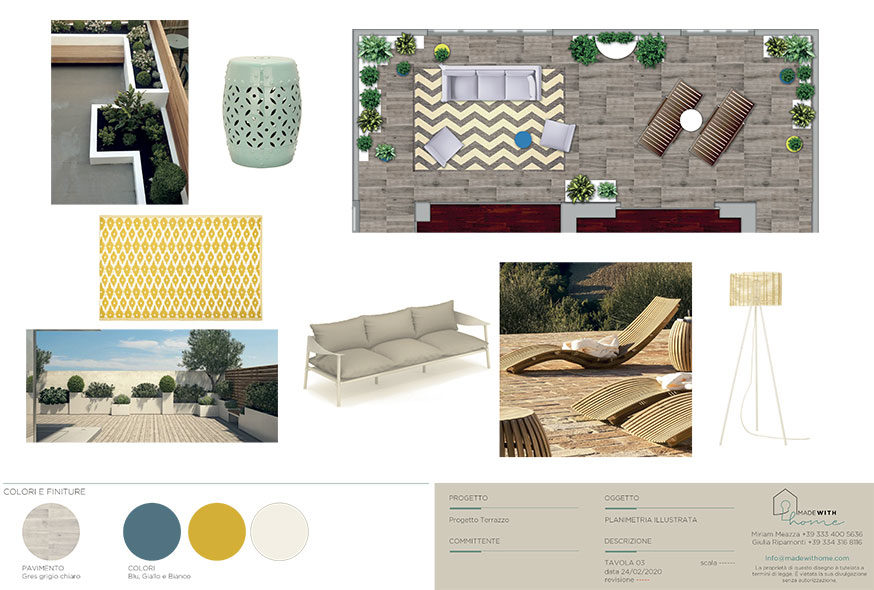 Moodboard planimetria_Il terrazzo Mediterraneo di Maria