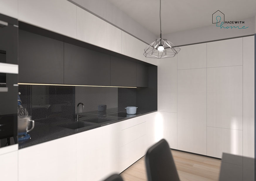 Render cucina_L'appartamento in Blu di Fabio