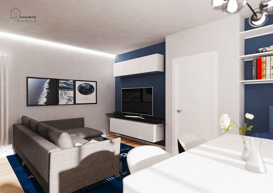 Render soggiorno_L'appartamento in Blu di Fabio