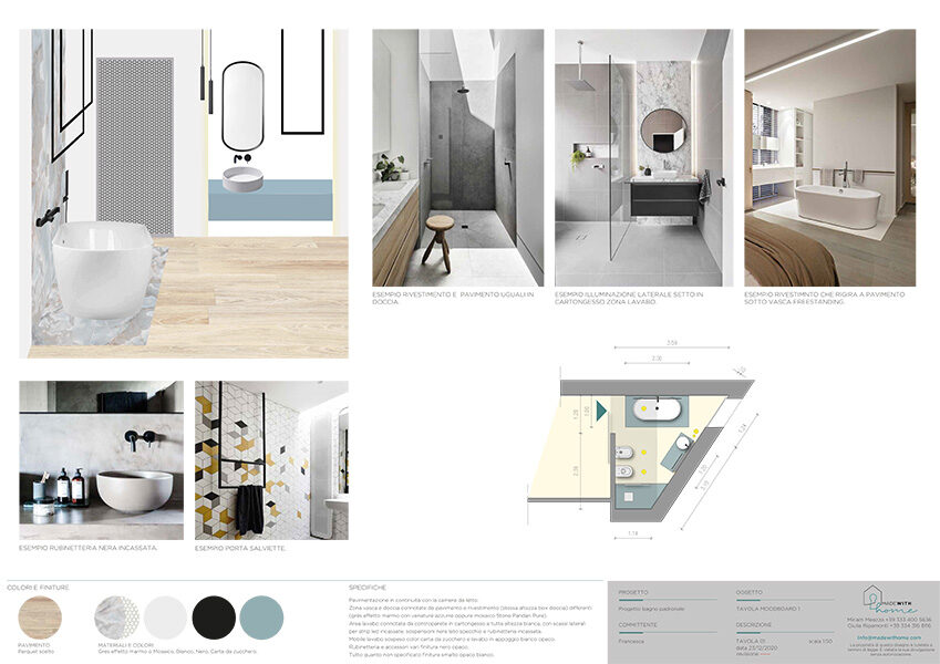 Moodboard 1_Il bagno padronale Eclettico di Francesca