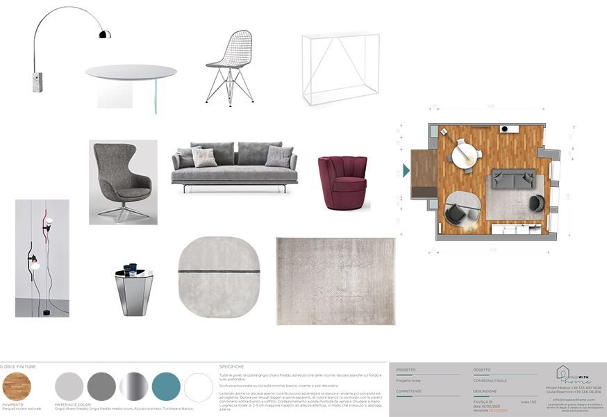 MOODBOARD Planimetria_Il living Eclettico di Maria