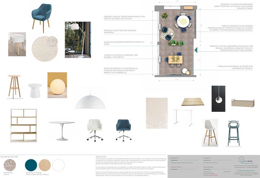 MOODBOARD Planimetria_La sala meeting piena di verde degli uffici di Tiziana