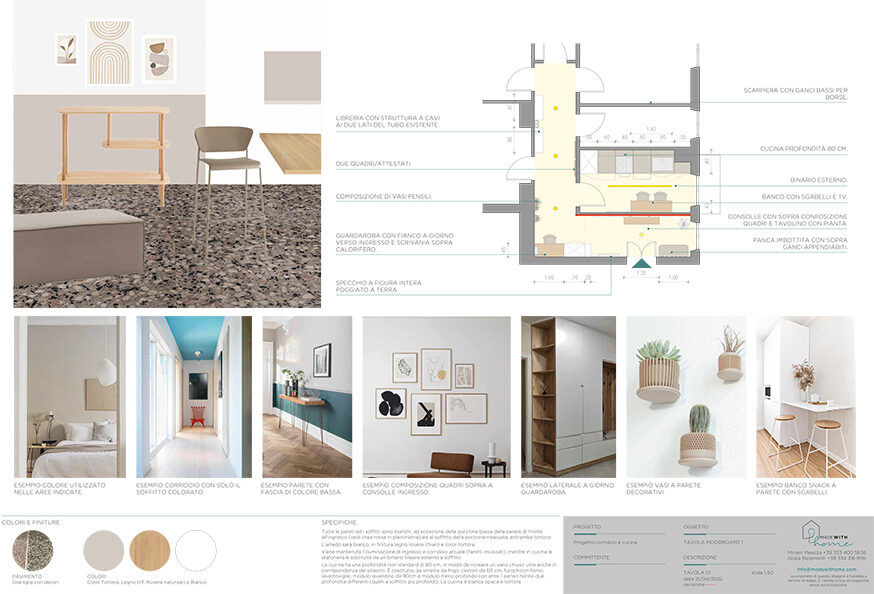 MOODBOARD 1_Color terracotta, pelle e dettagli neri per ingresso e cucina di Angelo!